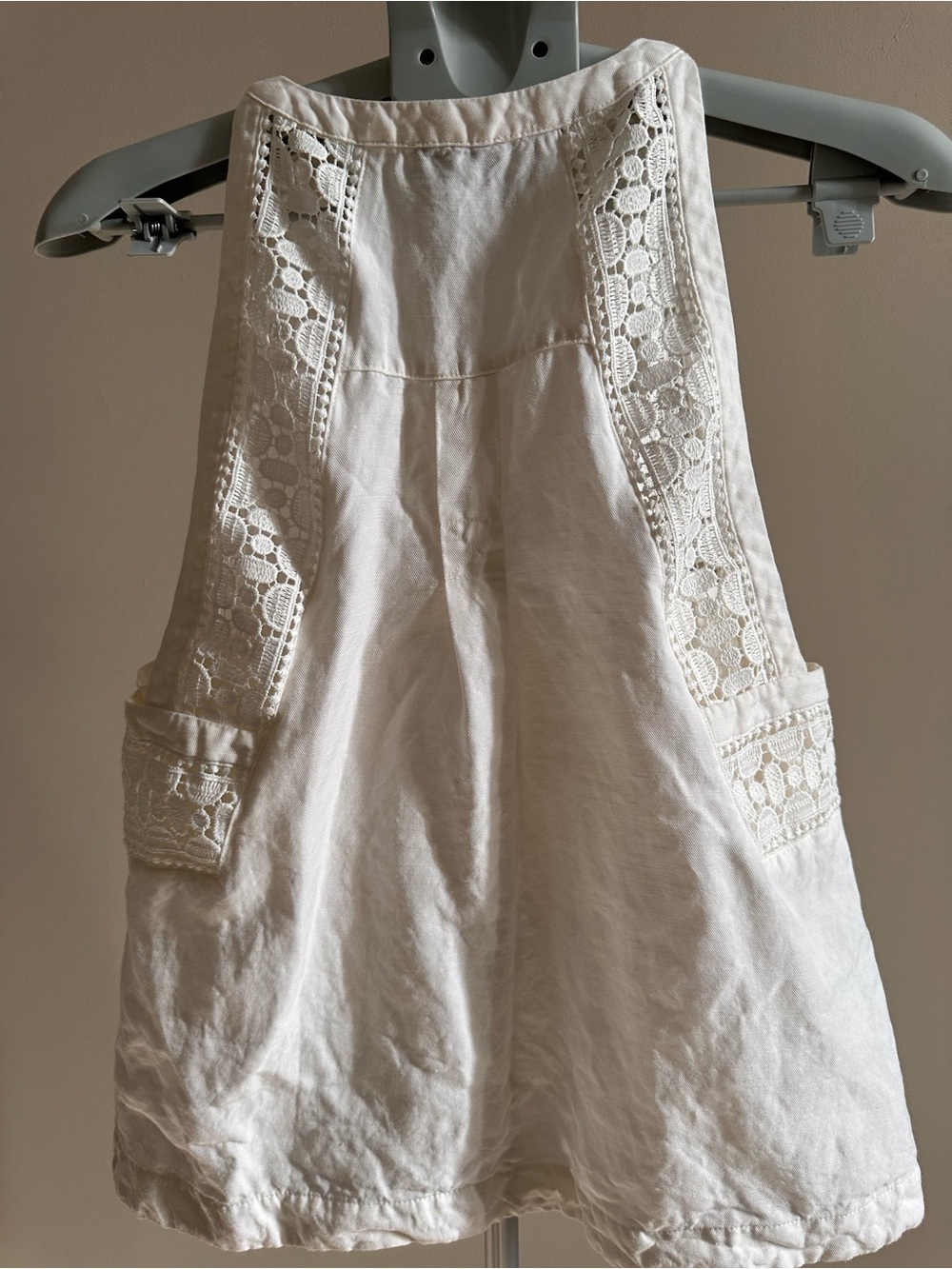 Reiss Cream Lace-Trim Girls' Sleeveless Tunic - Picture 5 of 8